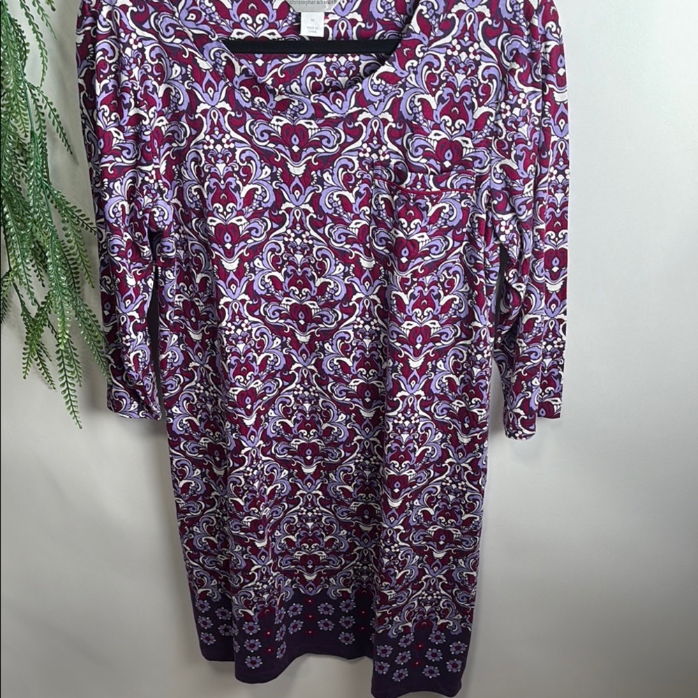 Christopher & Banks Purple Pink Sheath Dress
